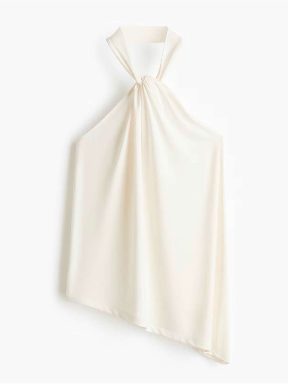 H&M Ivory Draped Halterneck Top